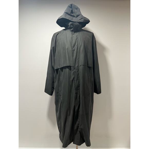 Longdon Fog Trench Coat w Hood Olive Green Size 40 REG JL - Picture 1 of 16